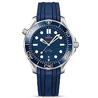 [스페셜오더]OMEGA-#오메가레플리카 씨마스터 다이버 300M 코액시얼 크로노그래프 스틸 블랙 다이얼 시계 44mm