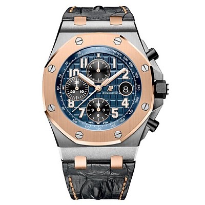[스페셜오더]Audemars Piguet-오데마피게 로얄 오크 듀얼타임 파워리저브 스틸 블루 41mm