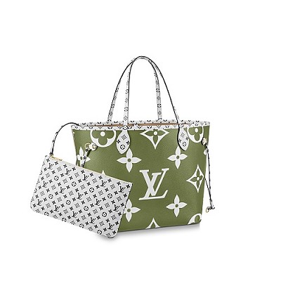 [스페셜오더]LOUIS VUITTON-M56584 루이비통 크림 카멜 모노그램 자이언트 LV 크래프티 네버풀 MM
