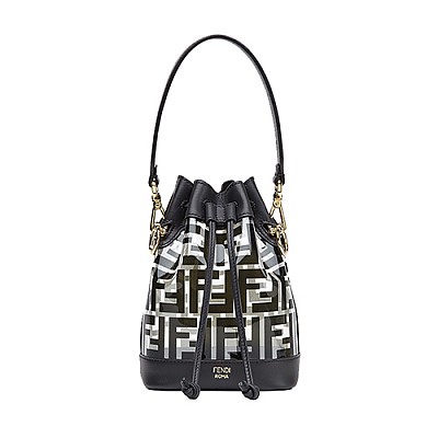 [스페셜오더]FENDI-8BS010 펜디 블루 글레이즈드 캔버스 스몰 몬트레조 버킷 백