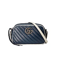 [스페셜오더]GUCCI-447632-8179 구찌 GG 마몽 실버메탈릭 펄 디테일 스몰 마틀라세 숄더백