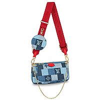 LOUIS VUITTON-M13994 루이비통 블루 모노그램 체리 데님 LV x TM 포쉐트 악세수아