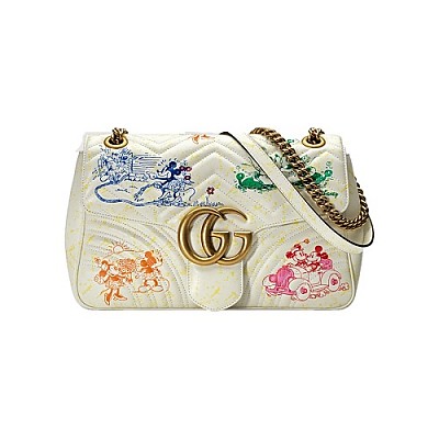 [스페셜오더]GUCCI-443496 1000 구찌 마몽 미디엄 애니멀 스터드 블랙 마틀라세 숄더백
