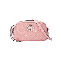 [스페셜오더]GUCCI-447632-8179 구찌 GG 마몽 실버메탈릭 펄 디테일 스몰 마틀라세 숄더백