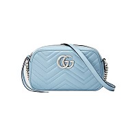 [스페셜오더]GUCCI-447632-8179 구찌 GG 마몽 실버메탈릭 펄 디테일 스몰 마틀라세 숄더백