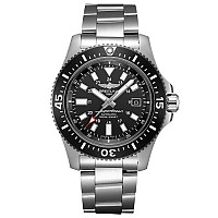 [스페셜오더]BREITLING-브라이틀링 슈퍼오션 II 건 블루 스틸 러버스트랩 워치44mm