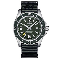 [스페셜오더]BREITLING-브라이틀링 슈퍼오션 II 건 블루 스틸 러버스트랩 워치44mm
