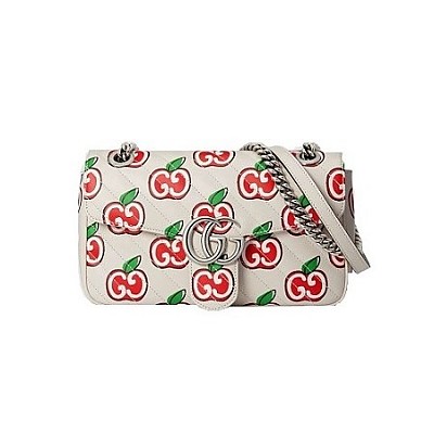 GUCCI-443123 9086 구찌 차이니스 발렌타이 데이 GG 마몽 GG 애플 프린트 지퍼 어라운드 월릿