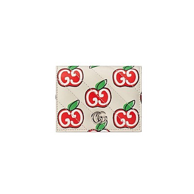 GUCCI-466492 9086 구찌 차이니스 발렌타이 데이 GG 마몽 GG 애플 프린트 카드 케이스 지갑