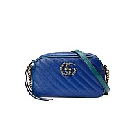 [스페셜오더]GUCCI-447632-8179 구찌 GG 마몽 실버메탈릭 펄 디테일 스몰 마틀라세 숄더백