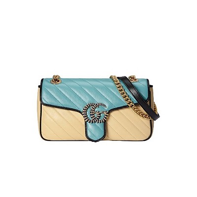 [퍼팩트버전]GUCCI-443497 3368 구찌 그린 GG 마몽 GG 멀티컬러 스몰 숄더백