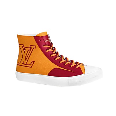 LOUIS VUITTON-1A8XWS 루이비통 화이트 송아지 가죽 타투 스니커 부츠