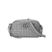[스페셜오더]GUCCI-447632-8179 구찌 GG 마몽 실버메탈릭 펄 디테일 스몰 마틀라세 숄더백