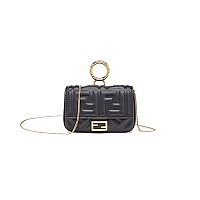 [스페셜오더]FENDI-7AR844 펜디 옐로우/아이보리 바쉬 프린트 FF 나노 바게트 참