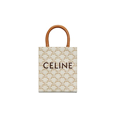 [스페셜오더]CELINE-194372 셀린느 화이트 트리오페 캔버스 미니 버티컬 카바스 백