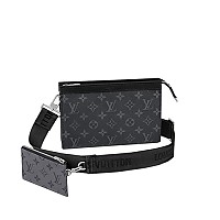 LOUIS VUITTON-M14114 루이비통 스카이 블루 모노그램 가스통 웨어러블 월릿