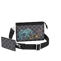 LOUIS VUITTON-M14114 루이비통 스카이 블루 모노그램 가스통 웨어러블 월릿