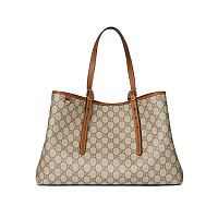 GUCCI-815213 1000 구찌 블랙 GG 엠블럼 가죽 라지 토트백