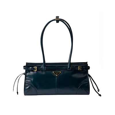 [正品1:1]PRADA-1BA426 프라다 블랙 미디엄 가죽 숄더 핸드백 32cm