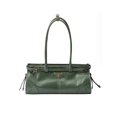 [正品1:1]PRADA-1BA426 프라다 블랙 미디엄 가죽 숄더 핸드백 32cm
