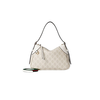 GUCCI-815218 9642 구찌 베이지/화이트 GG 엠블럼 스몰 숄더백
