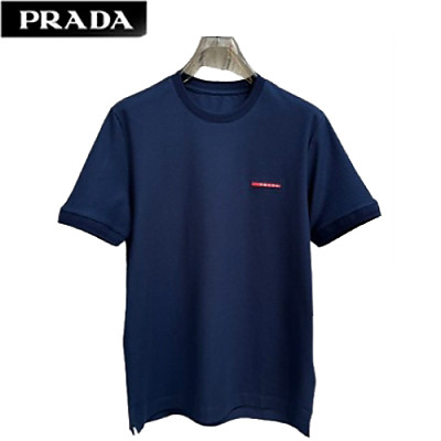 PRADA-03181 프라다 네이비 코튼 티셔츠 남성용