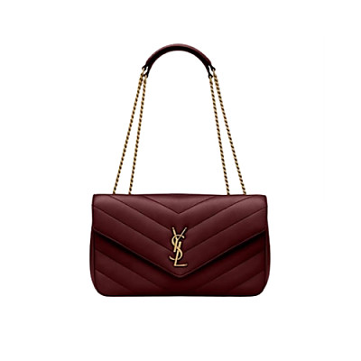 SAINT LAURENT-801439 생 로랑 레드 마틀라세 램스킨 loulou 미디엄백