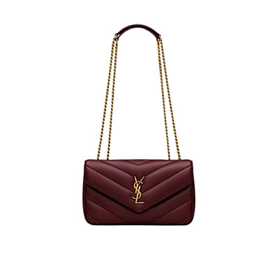 SAINT LAURENT-801437 생 로랑 레드 마틀라세 램스킨 loulou 스몰백