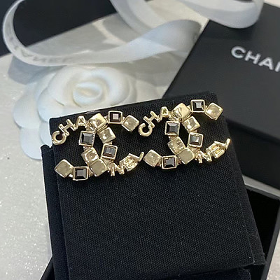 CHANEL-7334 샤넬 골드 CC 로고 귀걸이