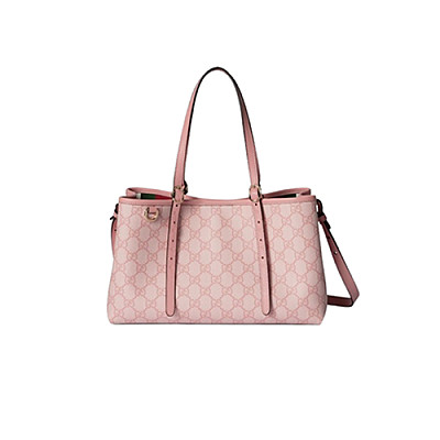 GUCCI-815214 8459 구찌 핑크 GG 엠블럼 스몰 토트백