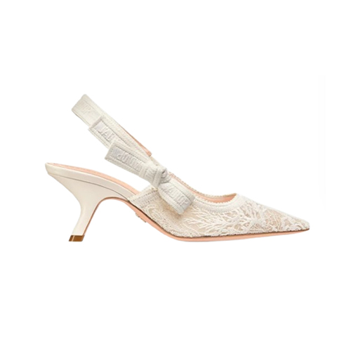 DIOR-KDV038 디올 아이보리 J Adior 슬링백 펌프스