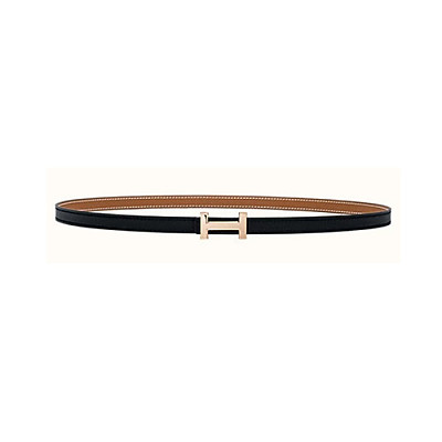 [스페셜오더]HERMES-04232 에르메스 블랙/브라운 H 로고 벨트 여성용