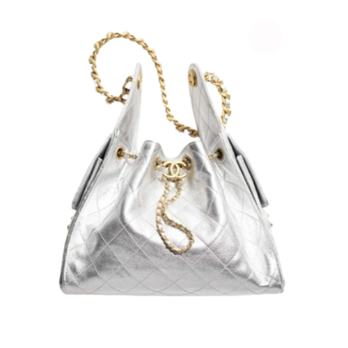 CHANEL-AS5293 샤넬 실버 캐비어 가죽 CHANEL 25 스몰 백