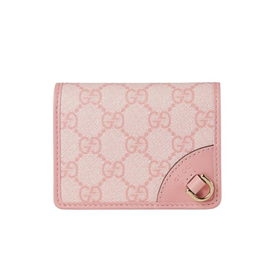 GUCCI-820692 8459 구찌 핑크 GG 엠블럼 미니 지갑