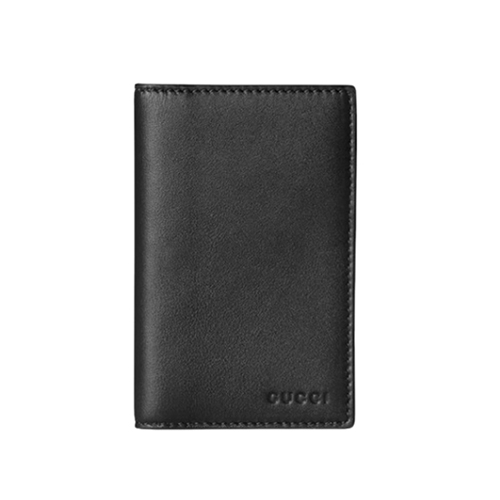 GUCCI-818953 1000 구찌 블랙 GG 엠블럼 바이폴드 엠보스 카드 케이스