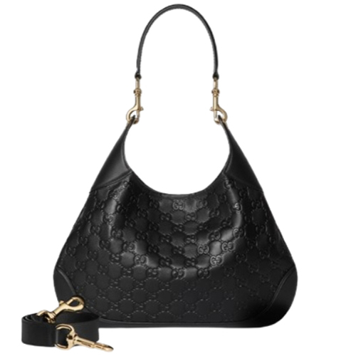 GUCCI-834981 1000 구찌 블랙 GG 레더 구찌 B 라지 숄더백