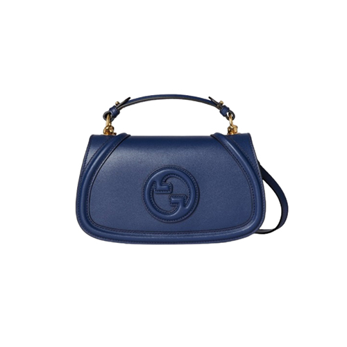 GUCCI-815714 4730 구찌 블루 가죽 구찌 블론디 스몰 탑 핸들백