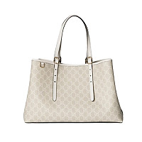 GUCCI-815213 1000 구찌 블랙 GG 엠블럼 가죽 라지 토트백