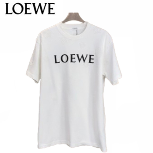 LOEWE-05174 로에베 화이트 패치 장식 티셔츠 남여공용