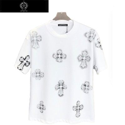 CHROMEHEARTS-05177 크롬하츠 화이트 스터드 장식 티셔츠 남여공용