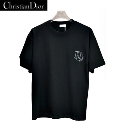 DIOR-051711 디올 블랙 아플리케 장식 티셔츠 남여공용