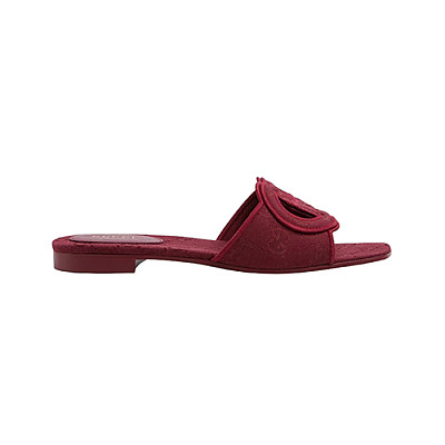 GUCCI-790447 8549 구찌 레드 인터로킹 G 슬라이드 샌들