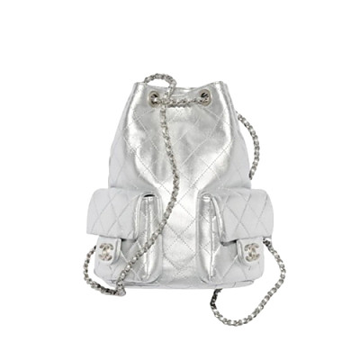 CHANEL-AS5310 샤넬 실버 램스킨 백팩