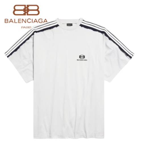 BALENCIAGA-829686 발렌시아가 화이트 오버사이즈 티셔츠 남여공용