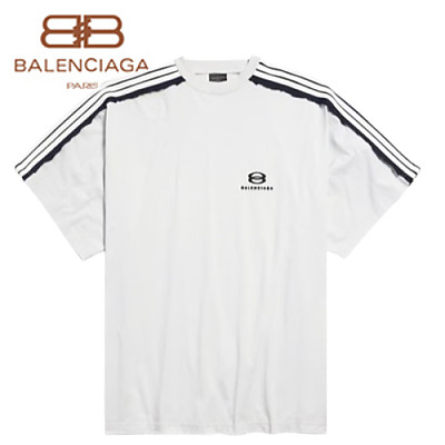 BALENCIAGA-829686 발렌시아가 화이트 오버사이즈 티셔츠 남여공용