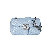 GUCCI-837280 1000 구찌 블랙 가죽 GG 마몽 스몰 숄더백