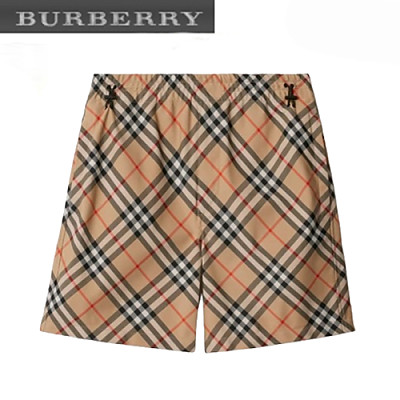 BURBERRY-81055091 버버리 베이지 체크 쇼츠 남성용
