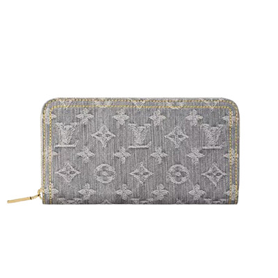 LOUIS VUITTON-M13214 루이비통 그레이 모노그램 데님 지피 월릿