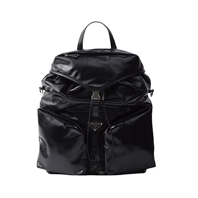 PRADA-2VZ108 프라다 블랙 리나일론 멀티 포켓 백팩 38cm