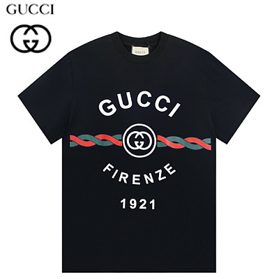 GUCCI-060915 구찌 블랙 프린트 장식 티셔츠 남여공용